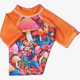 Camiseta solar 1/3A setas y naranja